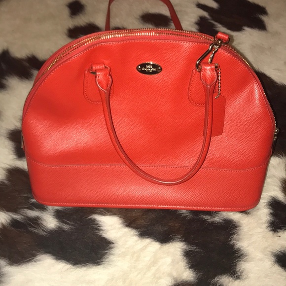 Red Coach Shoulder Bag-Purchased in store - Picture 1 of 7